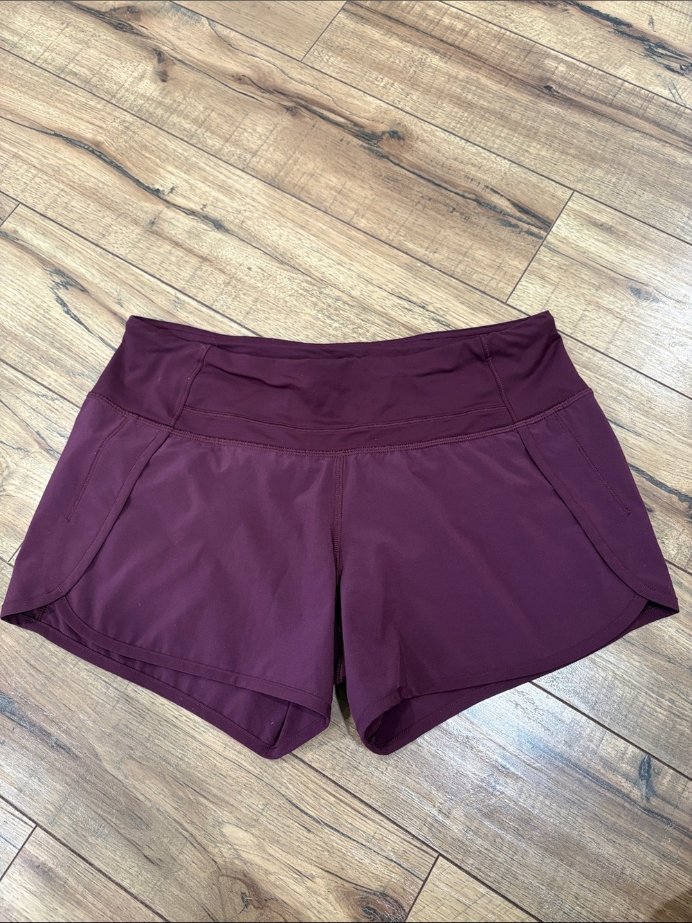 lululemon athletica Women's Deep Wine Athletic Shorts - Picture 2 of 9